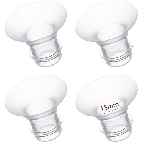 Momcozy Flange Insert 15mm, Compatible with 24mm Flange, Silicone Breast Pump Accessory, 4Pcs