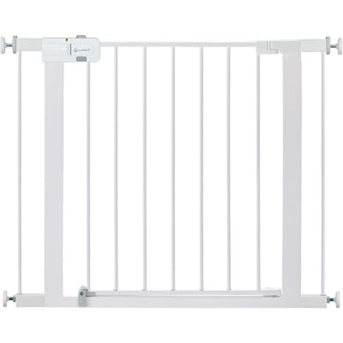 Safety 1st Easy Install Walk Thru Baby Gate for Doorway With Door, Dog Gates, Fits 29"-38", Easy Install 28" Tall, White
