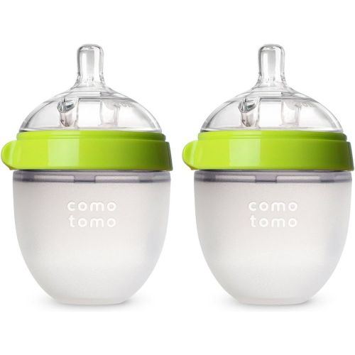 Comotomo - Anti-Colic Baby Feeding Bottle Set - Green - 150 ml - 2 Pcs