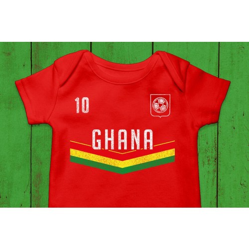 Ghana Soccer Onesie, African Baby, Ghanaian Personalised Gift, Black Stars Shirt #321