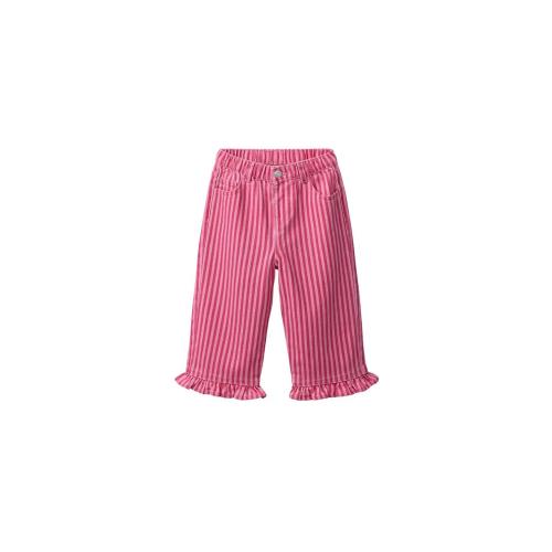 RUFFLED STRIPED CULOTTES - Neon pink | ZARA United States