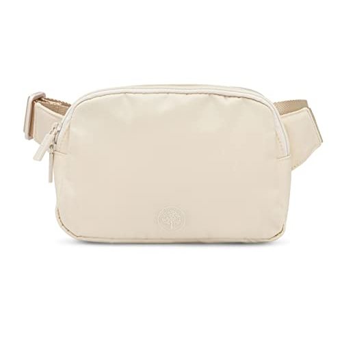 Parker Baby Co. Birch Belt Bag - Diaper Belt Bag, Parent Waist Pack - Cream | Compact organizer carries wipes, diapers, phone & keys for quick errands & baby travel. Wear as crossbody bag or fanny pack