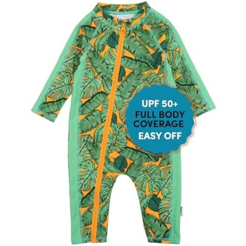 0-6 month' Long-Sleeve UPF 50+ Swimsuit for Baby, Toddler, & Little Boys