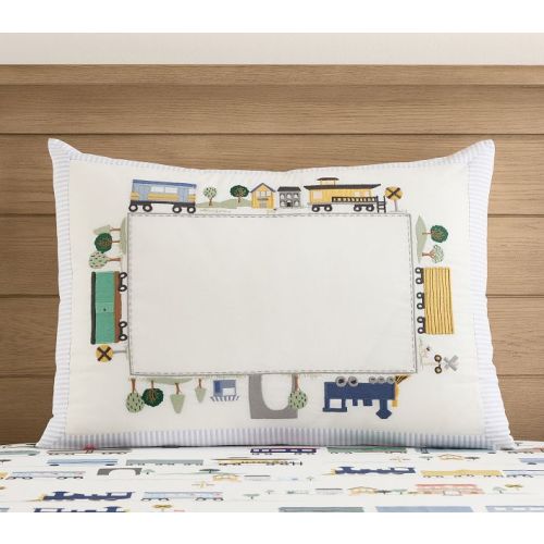 Embroidered Heritage Train Shams | Pottery Barn Kids