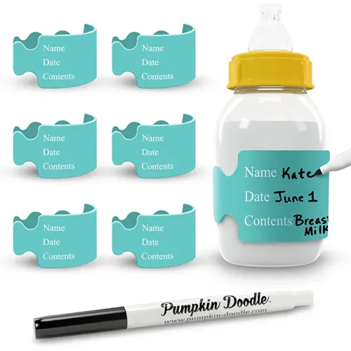 Pumpkin Doodle Write and Reuse Baby Bottle Labels