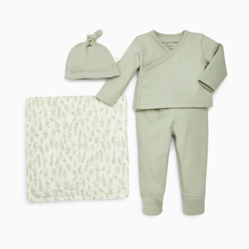 Tiny Kind New Arrivals Organic 4 Piece Gift Set - Multi Leaf, Newborn