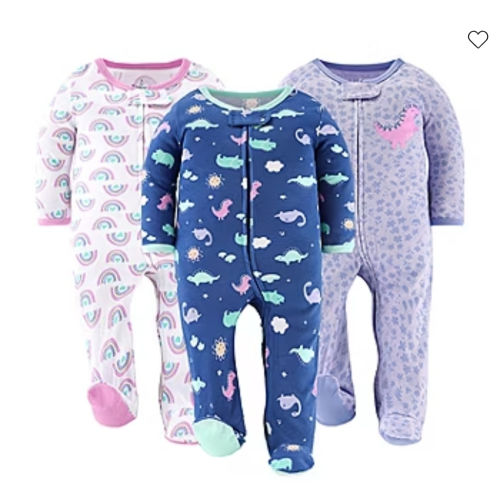 The Peanutshell Dino Baby Girls 3-pc. Sleep and Play, Color: Purple - JCPenney