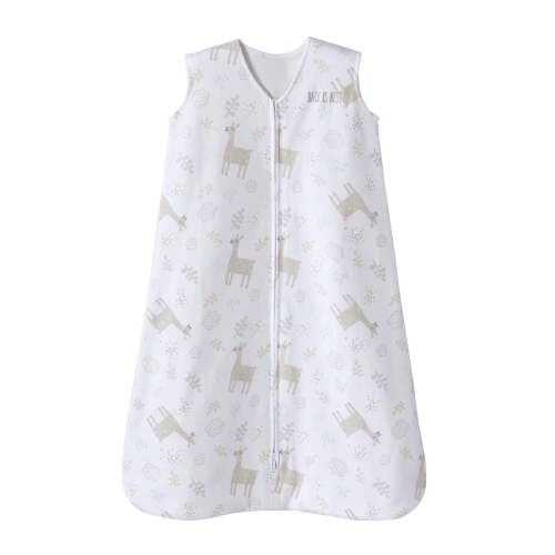 HALO SleepSack Wearable Blanket, 100% Cotton, Sand Llama, Infant, Unisex, Medium, 6-12 Months