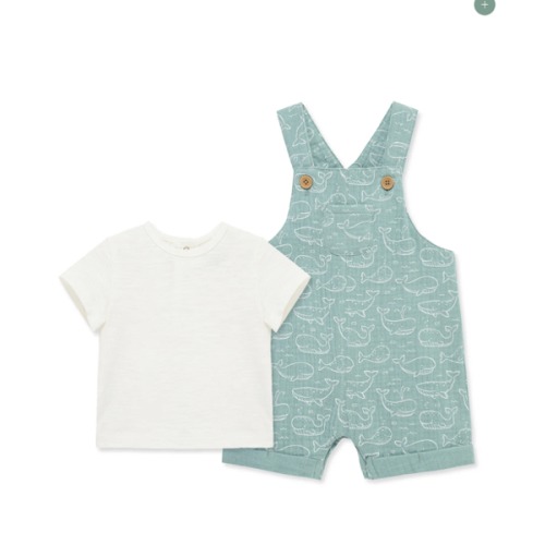 Whales  Gauze Shortall Set