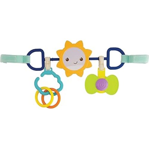 Infantino Sensory Travel Bar - Engaging Activities for Car Seats & Strollers, Promotes Sensory Development, Easy to Install & Durable