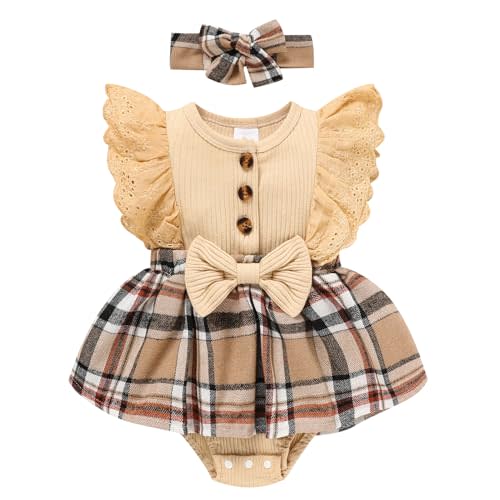 Sinhoon Baby Girl Clothes Newborn Ruffled Sleeveless Romper Floral Dreesy Bodysuit Heaedband 3pcs Baby Girl Summer Clothes