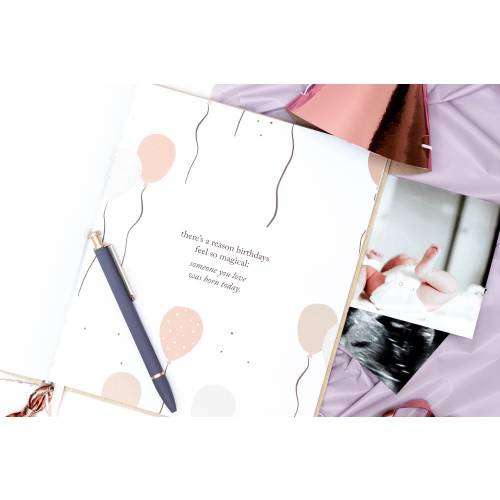 Linen Birthday Keepsake Book: Baby Memory Book, Photo Album