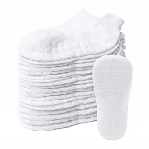 Non-Slip Baby Cotton Ankle Socks with Grippers for Toddler Walking | 0 Months-7 Years, Unisex for Infant Boys Girls Kids, Anti Skid Soles