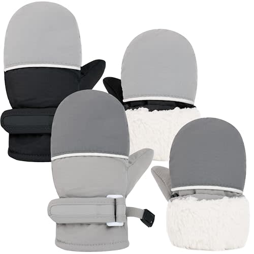 Sea Zaela Baby Toddler Winter Snow Gloves Waterproof Mittens Fleece Lined Infant Baby Boys Girls Winter Warm Gloves 0-4 T