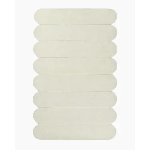 Scalloped Border Hand-Tufted Rug