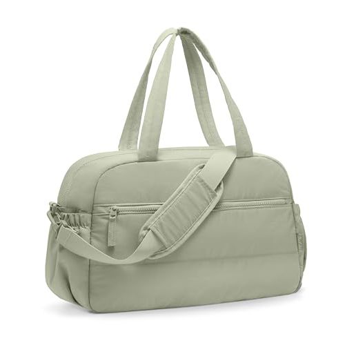 Gym Bag for Women, Travel Duffle Bags with Wet Pocket, Lightweight Carry on Bag Overnight Weekender Duffel Bag, Water Resistant (Light Green)