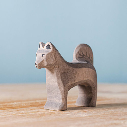 Shurik Dog Wooden Figurine | Handmade Waldorf Toy for Montessori Play