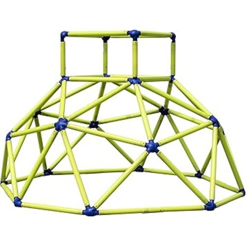 Eezy Peezy Climber with Top - Active Indoor Outdoor Play Set Climbing Dome Equipment Toys - Fun for Kids Ages 3 to 6 Years Old, Green and Blue
