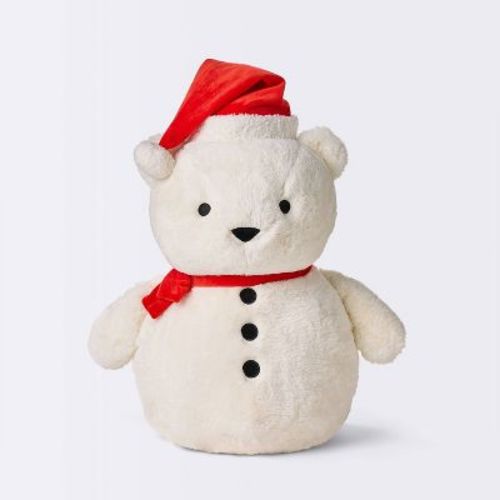 Holiday Snow Bear Jumbo Plush Stuffed Animal Toy - Cloud Island™