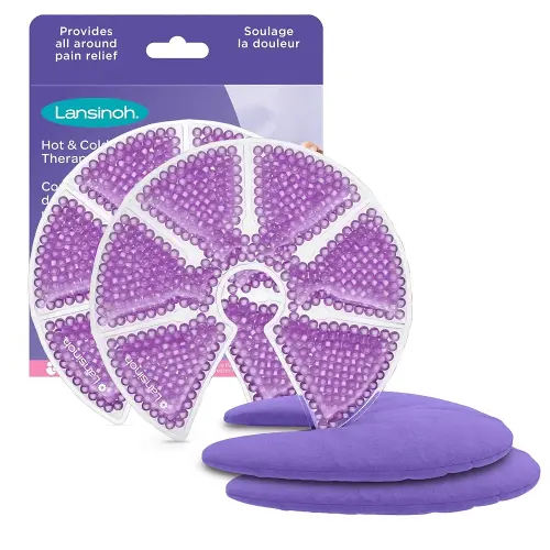 Lansinoh Breast Therapy Packs with Soft Covers, Hot and Cold Breast Pads, Breastfeeding Essentials for Moms, 2 Pack