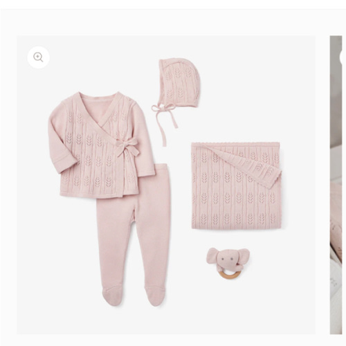 Blush Pink Baby Layette Set w. Box – Elegant Baby