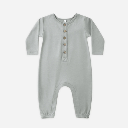 Long Sleeve Jumpsuit || Steel Blue – Quincy Mae