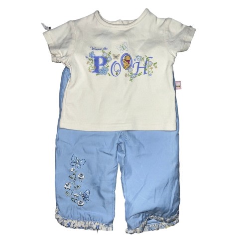 Disney's vintage Winnie the Pooh 18 mo Pooh floral outfit ruffled bottom pants