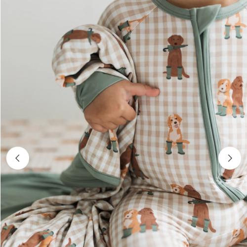 Green Pup Friends Zipper Romper – In My Jammers