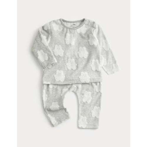 2pc Cotton Rich Textured Outfit (0-12 Mths)