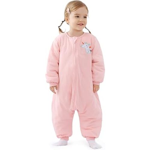 WONDAY Toddler Sleep Sack with Legs, 2.5 TOG Winter Wearable Blanket, Cozy Cotton Walker Sleep Sack for Boys & Girls