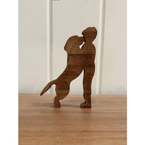 boy and dog figurine