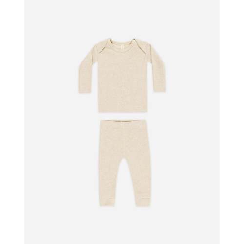 Ribbed Tee And Legging Set Taupe