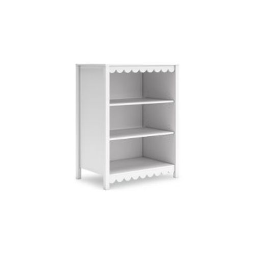 Signature Design by Ashley Hallityn 3-Tier Bookcase with 2 Adjustable Shelves, White