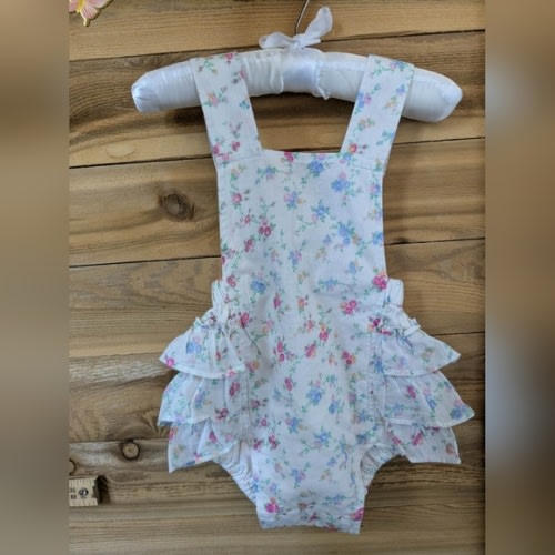 LoveShack Fancy Floral Ruffle Baby Romper