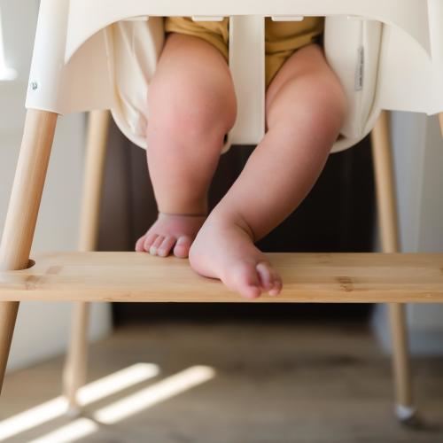 Bamboo Adjustable Highchair Footrest // IKEA Antilop High Chair Foot Rest