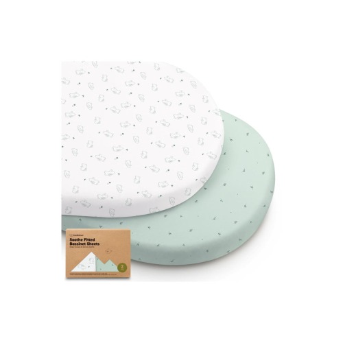 2-Pack Soothe Fitted Bassinet Sheets