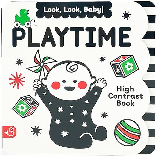 Look, Look, Baby! Playtime: Black and White High Contrast Tummy Time Book for Newborns Board book – Pop up, March 4, 2025