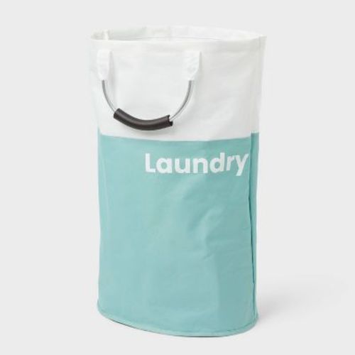 Scripted Structured Collapsible Hamper - Blue - Brightroom™