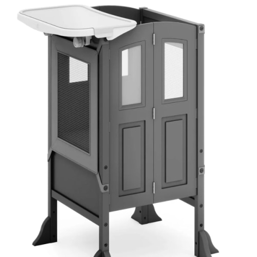 Martha Stewart Kitchen Helper Toddler Tower and Mealtime and Play Tray Bundle