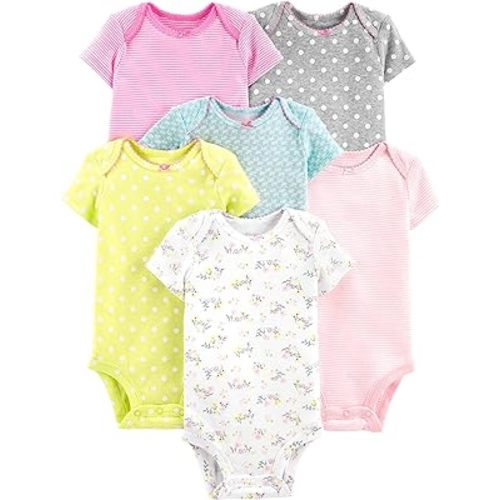 Simple Joys by Carter's Baby-Girls 6-Pack Short-Sleeve Bodysuit