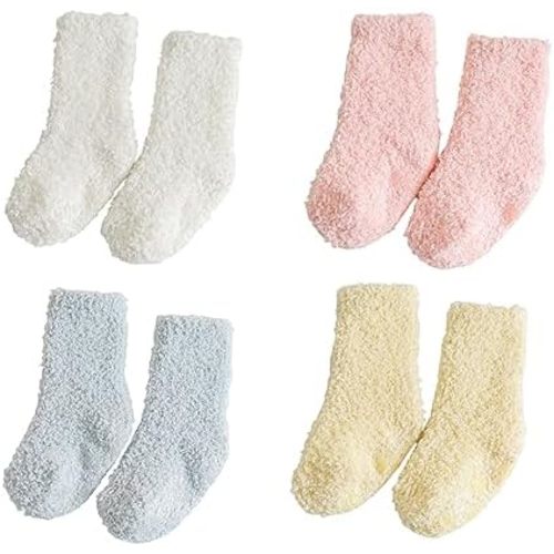 Baby Socks Baby Non Slip Socks Thick Warm Soft Infant Grippy Fluffy Socks Toddler Fuzzy Boys Girls Socks