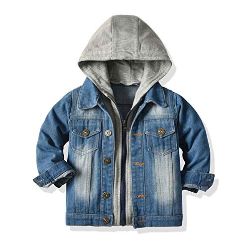 CM C&M WODRO Baby Boys Girls Denim Jacket Kids Toddler Button Down Jeans Jacket Top Coat Outerwear
