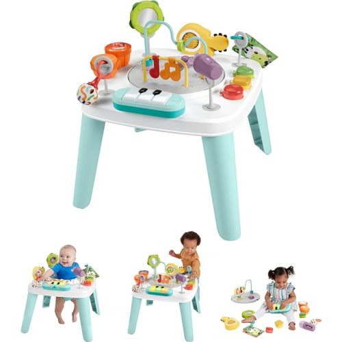 Fisher-Price Baby to Toddler Toy 3-in-1 Hit Wonder Activity Center & Play Table with Music Lights & Developmental Activities