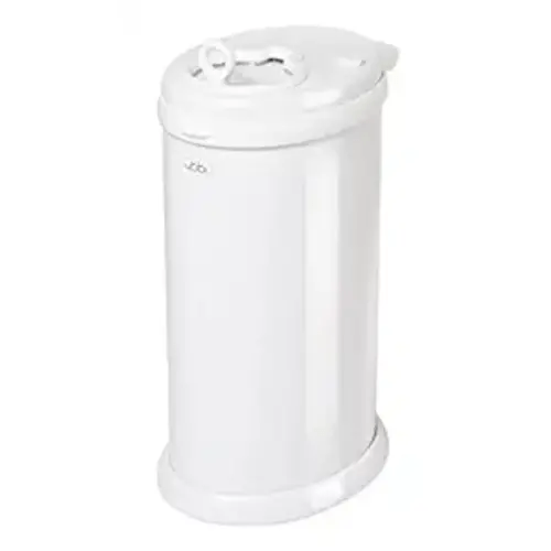 Ubbi Steel Odor Locking, No Special Bag Required Money Saving, Awards-Winning, Modern Design, Registry Must-Have Diaper Pail, White