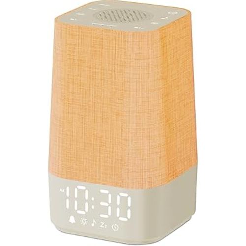 White Noise Sound Machine: 30 Soothing Sounds, Sunrise Alarm Clock for Adults Gentle Wake Up, Adjustable Volume & Night Light, Timer - Easy to Sleep, Relax, Focus