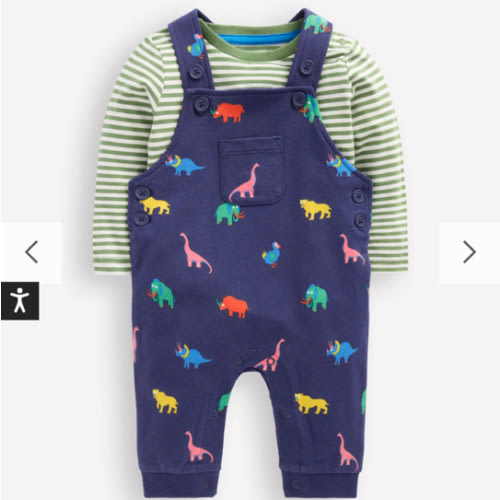 Printed Jersey Overalls Set-Multi Prehistoric Animals | Boden USA