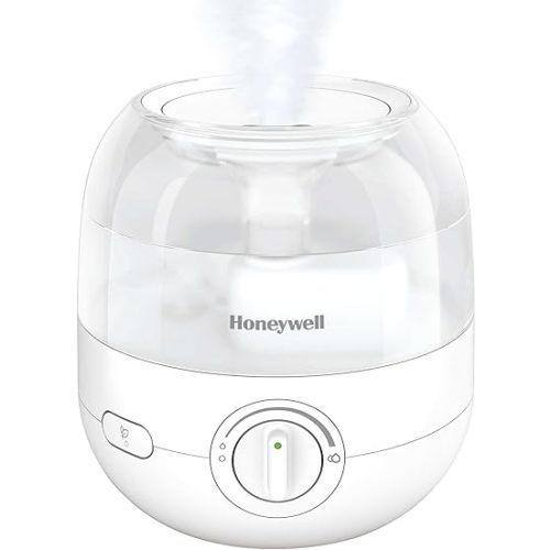 Honeywell Mini Cool Mist humidifier, Easy to Fill and Clean, humidifier for small Bedroom, Kids Rooms, or office. Ultra Quiet Operation and Auto Shut-Off - White, HUL525W
