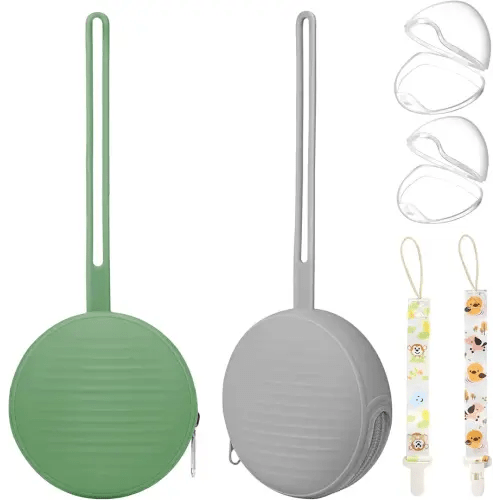 Pacifier Case, Holder for Traveling Baby Essentials Set - BPA Free
