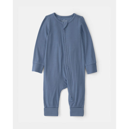 Baby Boy 2-Way Zip PurelySoft Sleep & Play Pajama - Blue
