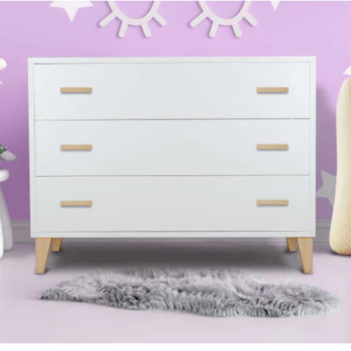 Pali Caravaggio 3 Drawer in White/Natural – Bambi Baby